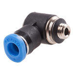 Festo QS Series Elbow Threaded Adaptor, M5 Male to Push In 4 mm, Threaded-to-Tube Connection Style, 130831