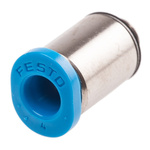 Festo QS Series Straight Threaded Adaptor, M5 Male to Push In 4 mm, Threaded-to-Tube Connection Style, 153315