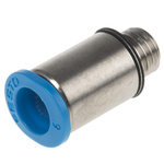 Festo QS Series Straight Threaded Adaptor, M7 Male to Push In 6 mm, Threaded-to-Tube Connection Style, 153321