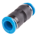 Festo QSM Series Straight Tube-to-Tube Adaptor, Push In 6 mm to Push In 6 mm, Tube-to-Tube Connection Style, 153325