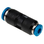 Festo QS Series Reducer Nipple, Push In 6 mm to Push In 4 mm, Tube-to-Tube Connection Style, 153037