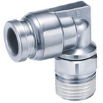 SMC KQG2 Series Straight Threaded Adaptor, M5 Male to Push In 4 mm, Threaded-to-Tube Connection Style