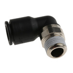 Legris LF3000 Series Elbow Threaded Adaptor, R 1/4 Male to Push In 10 mm, Threaded-to-Tube Connection Style