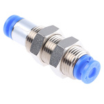 SMC KC Series Bulkhead Tube-to-Tube Adaptor, Push In 4 mm to Push In 4 mm, Tube-to-Tube Connection Style