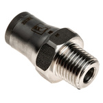 Legris LF3800 Series Straight Threaded Adaptor, R 1/4 Male to Push In 10 mm, Threaded-to-Tube Connection Style