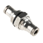 Legris LF3800 Series Bulkhead Tube-to-Tube Adaptor, Push In 4 mm to Push In 4 mm, Tube-to-Tube Connection Style