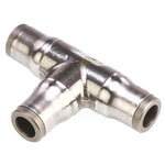 Legris LF3800 Series Tee Tube-to-Tube Adaptor Push In 6 mm, Push In 6 mm to Push In 6 mm, Tube-to-Tube Connection Style