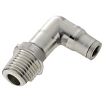 Legris LF3800 Series Elbow Threaded Adaptor, R 1/4 Male to Push In 10 mm, Threaded-to-Tube Connection Style