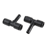 Legris LF3000 Series Tee Tube-to-Tube Adaptor Push In 6 mm, Push In 6 mm to Push In 6 mm, Tube-to-Tube Connection Style