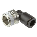 Legris LF3000 Series Elbow Threaded Adaptor, R 3/8 Male to Push In 8 mm, Threaded-to-Tube Connection Style