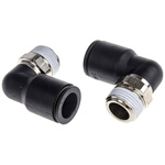 Legris LF3000 Series Elbow Threaded Adaptor, R 3/8 Male to Push In 12 mm, Threaded-to-Tube Connection Style