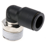 Legris LF3000 Series Elbow Threaded Adaptor, R 1/2 Male to Push In 12 mm, Threaded-to-Tube Connection Style