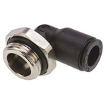 Legris LF3000 Series Elbow Threaded Adaptor, G 3/8 Male to Push In 8 mm, Threaded-to-Tube Connection Style