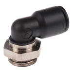 Legris LF3000 Series Elbow Threaded Adaptor, G 3/8 Male to Push In 10 mm, Threaded-to-Tube Connection Style