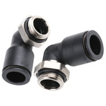 Legris LF3000 Series Elbow Threaded Adaptor, G 3/8 Male to Push In 12 mm, Threaded-to-Tube Connection Style