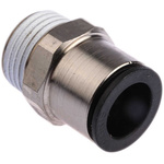 Legris LF3000 Series Straight Threaded Adaptor, R 1/2 Male to Push In 14 mm, Threaded-to-Tube Connection Style