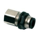 Legris LF3000 Series Bulkhead Threaded-to-Tube Adaptor, G 1/8 Female to Push In 4 mm, Threaded-to-Tube Connection Style