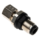 Legris LF3000 Series Bulkhead Tube-to-Tube Adaptor, Push In 6 mm to Push In 6 mm, Tube-to-Tube Connection Style