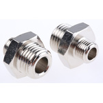 Legris LF3000 Series Straight Threaded Adaptor, G 1/8 Male to G 1/4 Male, Threaded Connection Style