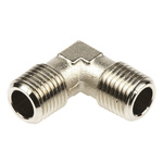 Legris 0914 Series Elbow Threaded Adaptor, R 1/4 Male to R 1/4 Male, Threaded Connection Style
