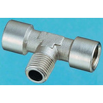 Legris 0916 Series Tee Threaded Adaptor, G 3/8 Female to G 3/8 Female