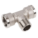 Legris 0916 Series Tee Threaded Adaptor, G 1/2 Female to G 1/2 Female