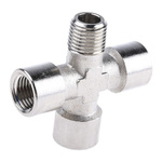 Legris Cross Threaded Adaptor, R 1/4 Male to G 1/4 Female, Threaded Connection Style