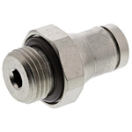 Legris LF3600 Series Straight Threaded Adaptor, G 1/8 Male to Push In 4 mm, Threaded-to-Tube Connection Style