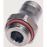 Legris LF3600 Series Straight Threaded Adaptor, G 1/2 Male to Push In 12 mm, Threaded-to-Tube Connection Style