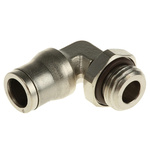 Legris LF3600 Series Elbow Threaded Adaptor, G 1/4 Male to Push In 8 mm, Threaded-to-Tube Connection Style