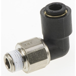 Legris LF3000 Series Elbow Threaded Adaptor, R 1/8 Male to Push In 6 mm, Threaded-to-Tube Connection Style