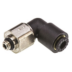 Legris LF3000 Series Elbow Threaded Adaptor, M5 Male to Push In 4 mm, Threaded-to-Tube Connection Style
