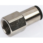 Legris LF3000 Series Straight Threaded Adaptor, G 3/8 Female to Push In 8 mm, Threaded-to-Tube Connection Style