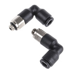Legris LF3000 Series Elbow Threaded Adaptor, M5 Male to Push In 4 mm, Threaded-to-Tube Connection Style