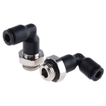 Legris LF3000 Series Elbow Threaded Adaptor, G 1/8 Male to Push In 4 mm, Threaded-to-Tube Connection Style