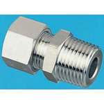 Legris LF3000 Series Straight Threaded Adaptor, NPT 1/4 Male to Push In 12 mm, Threaded-to-Tube Connection Style