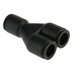 Legris LF3000 Series Y Tube-to-Tube Adaptor, Push In 10 mm to Push In 10 mm, Tube-to-Tube Connection Style