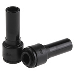 John Guest PM Series Reducer Nipple, Push In 10 mm to Push In 6 mm, Tube-to-Tube Connection Style