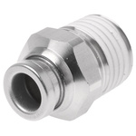 SMC KQG2 Series Straight Threaded Adaptor, R 1/4 Male to Push In 6 mm, Threaded-to-Tube Connection Style