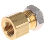 SMC KQ2 Series Bulkhead Threaded-to-Tube Adaptor, Rc 1/8 Female to Push In 4 mm, Threaded-to-Tube Connection Style