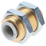 SMC KQ2 Series Bulkhead Tube-to-Tube Adaptor, Push In 10 mm to Push In 10 mm, Tube-to-Tube Connection Style
