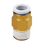 SMC KQ2 Series Straight Threaded Adaptor, M5 Male to Push In 4 mm, Threaded-to-Tube Connection Style