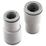 SMC KQ2 Series Straight Tube-to-Tube Adaptor, Push In 10 mm to Push In 12 mm, Tube-to-Tube Connection Style