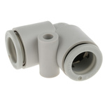 SMC KQ2 Series Elbow Tube-toTube Adaptor, Push In 10 mm to Push In 10 mm, Tube-to-Tube Connection Style