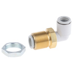SMC KQ2 Series Bulkhead Threaded-to-Tube Adaptor, Push In 8 mm to Push In 8 mm, Threaded-to-Tube Connection Style