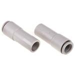 SMC KQ2 Series Straight Tube-to-Tube Adaptor, Push In 8 mm to Push In 12 mm, Tube-to-Tube Connection Style