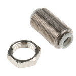 SMC KQ2 Series Bulkhead Threaded-to-Tube Adaptor, Push In 6 mm to Push In 6 mm, Threaded-to-Tube Connection Style