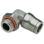 Legris LF3600 Series Elbow Threaded Adaptor, G 1/8 Male to Push In 6 mm, Threaded-to-Tube Connection Style