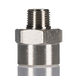 SMC Straight Threaded Adaptor, R 1/8 Male to R 1/4 Female, Threaded Connection Style