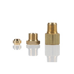 Norgren ENOTS Series Straight Threaded Adaptor, R 1/8 Male to 3/16 in, Threaded-to-Tube Connection Style